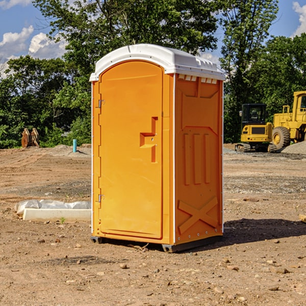 how often are the portable restrooms cleaned and serviced during a rental period in Elmore AL